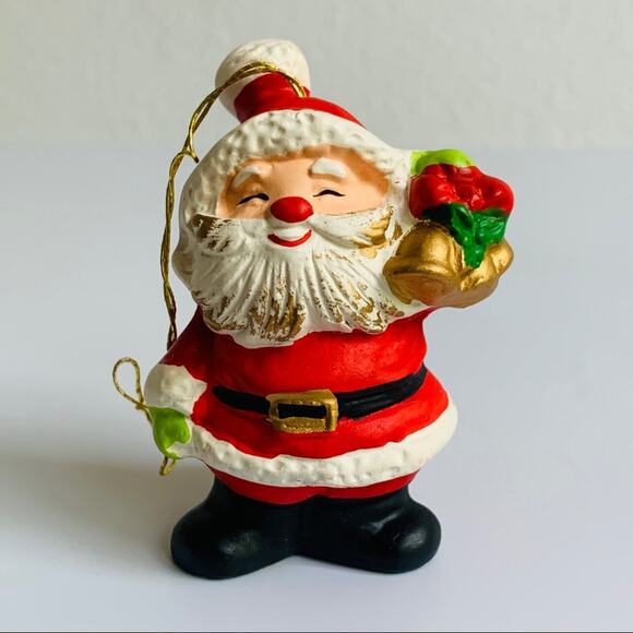 Vintage Other - Vintage B & A Ceramic Santa Ornament